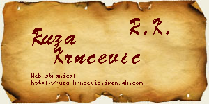 Ruža Krnčević vizit kartica